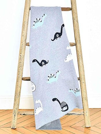 Coperta di cotone biologico per bambini, dinosauro | SEVIRA KIDS