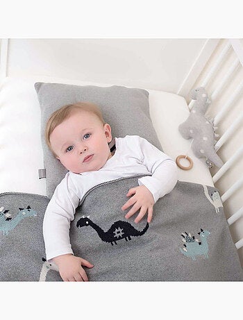 Coperta di cotone biologico per bambini, dinosauro | sevira kids | sevira kids