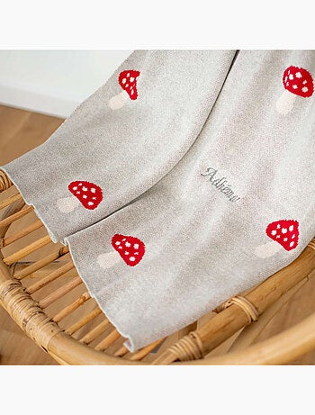 Coperta di cotone biologico per bambini, fungo | SEVIRA KIDS