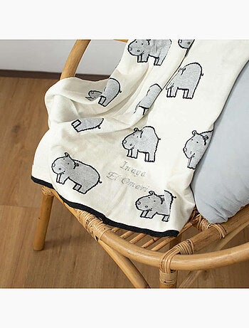 Coperta di cotone biologico per bambini, ippo | SEVIRA KIDS