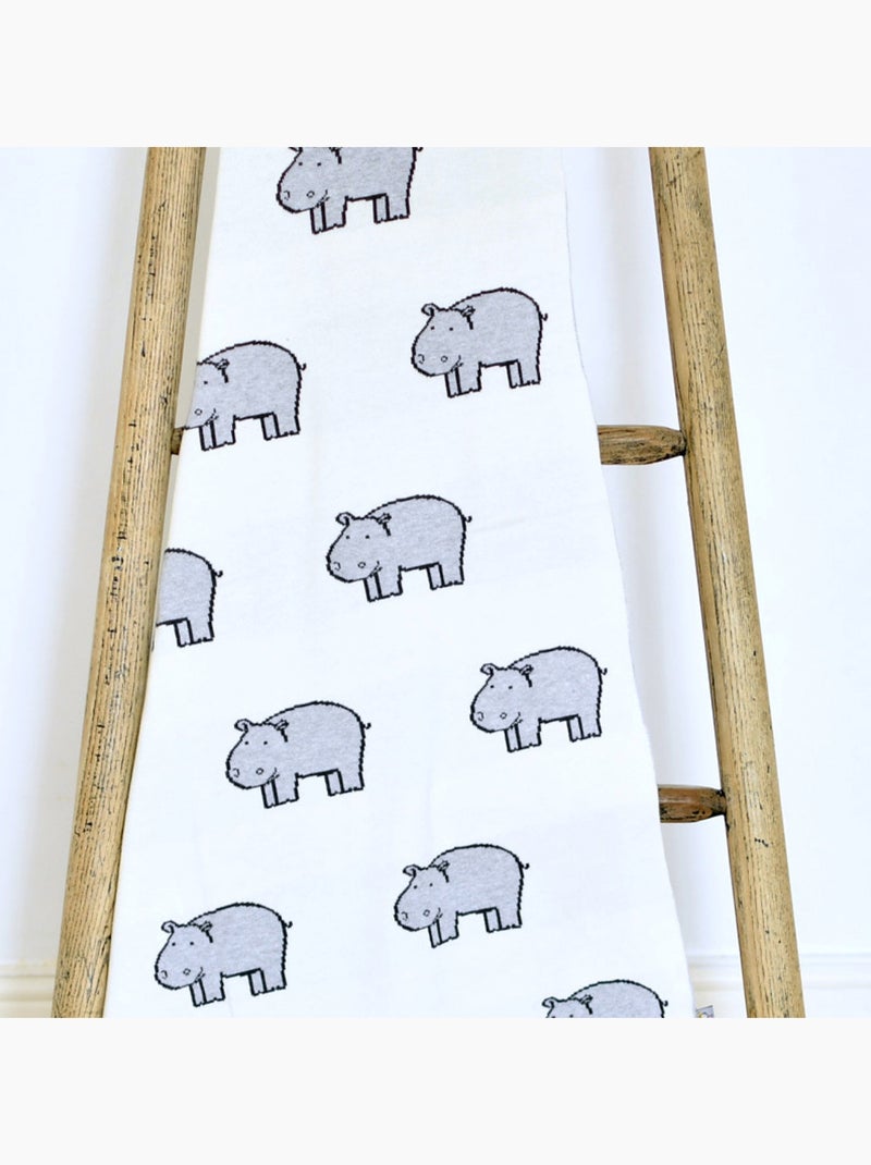 Coperta di cotone biologico per bambini, ippo | sevira kids | sevira kids Ecru - Kiabi