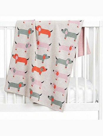 Coperta di cotone biologico per bambini, teckel | SEVIRA KIDS