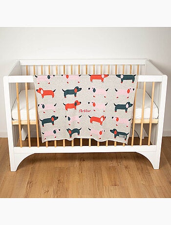 Coperta di cotone biologico per bambini, teckel | SEVIRA KIDS