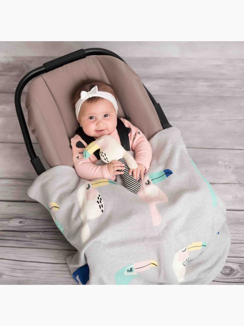 Coperta di cotone biologico per bambini, toucan | sevira kids | sevira kids Grigio - Kiabi