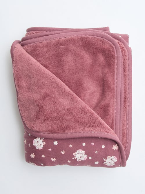 Coperta double face 'Disney' 'Marie' in jersey di cotone 80x100 cm - Kiabi Coperta double face 'Disney' 'Marie' in jersey di cotone 80x100 cm - Kiabi