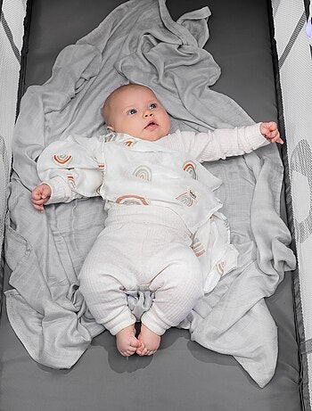 Coperta e fascia per neonati in bambù naturale LIONELO