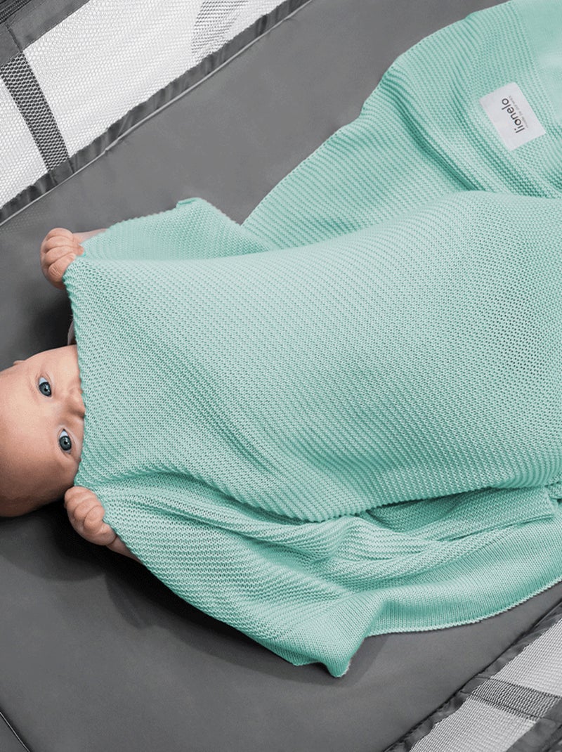 Coperta e fascia per neonati in bambù naturale LIONELO Menta - Kiabi