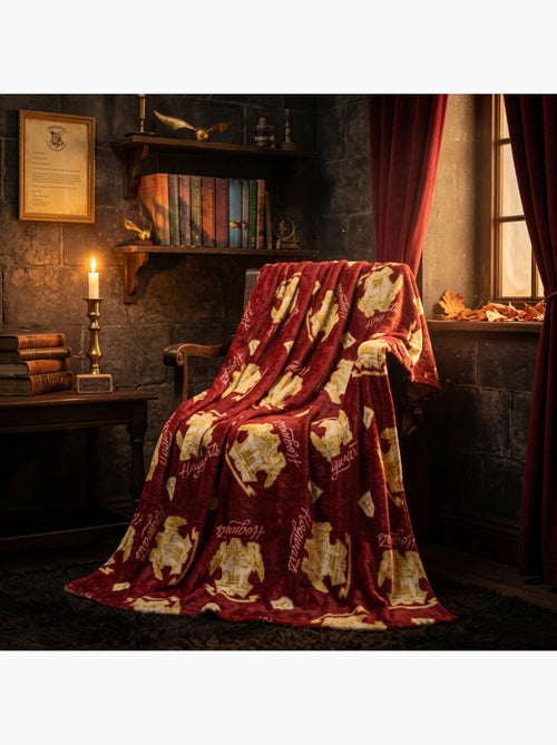 Coperta Flanella Harry Potter Hogwarts 110x150cm – All-Over Stemmi - Kiabi