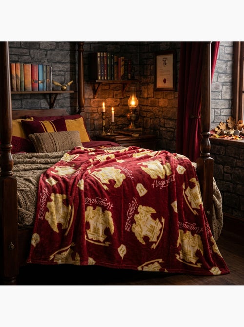 Coperta Flanella Harry Potter Hogwarts 110x150cm – All-Over Stemmi - Kiabi