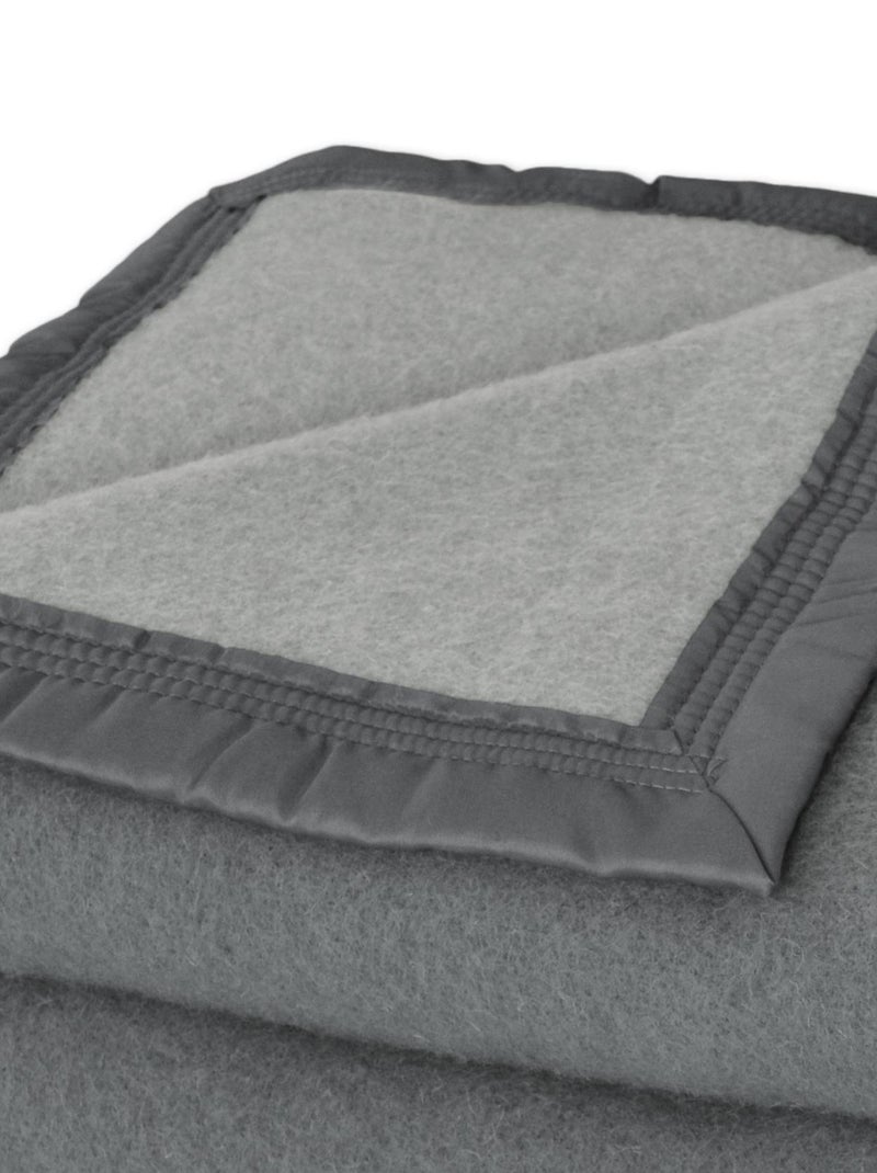 Coperta in 100% pura lana vergine 500g/m² Grigio antracite - Kiabi
