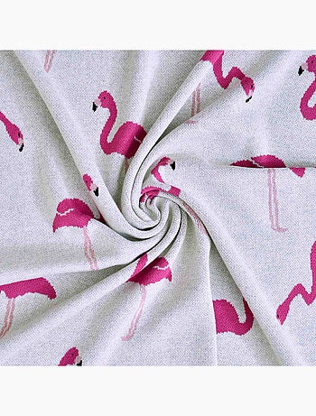 Coperta in cotone biologico, fenicottero rosa | sevira kids | sevira kids
