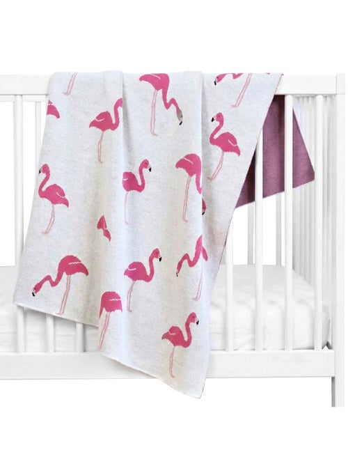 Coperta in cotone biologico, fenicottero rosa | sevira kids | sevira kids - Kiabi Coperta in cotone biologico, fenicottero rosa | sevira kids | sevira kids - Kiabi