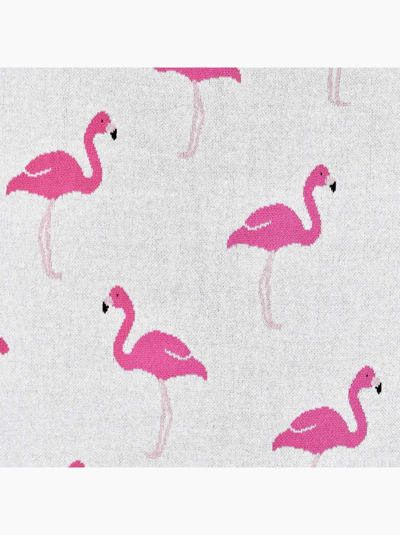 Coperta in cotone biologico, fenicottero rosa | sevira kids | sevira kids Grigio - Kiabi