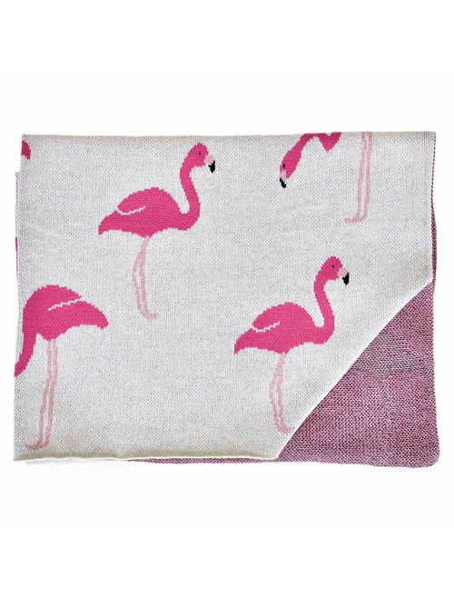 Coperta in cotone biologico, fenicottero rosa | sevira kids | sevira kids - Kiabi Coperta in cotone biologico, fenicottero rosa | sevira kids | sevira kids - Kiabi