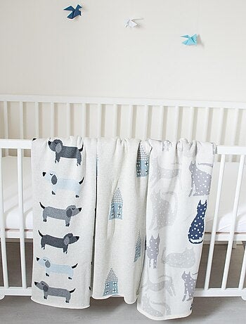 Coperta in cotone biologico, gatto - SEVIRA KIDS