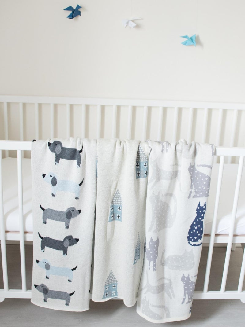 Coperta in cotone biologico, gatto | sevira kids | sevira kids Grigio - Kiabi