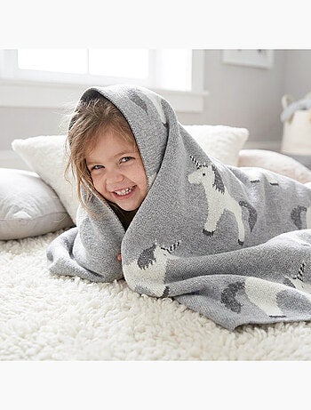 Coperta in cotone biologico gots, unicorno | sevira kids | sevira kids