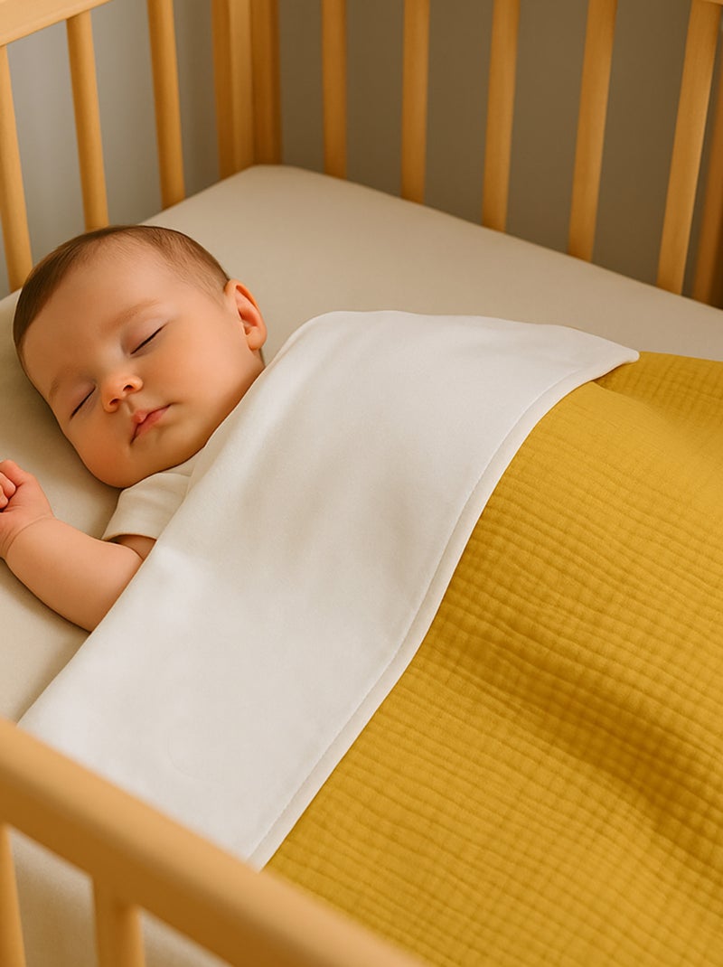 Coperta in cotone biologico Rex Beige - Kiabi