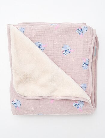 Coperta in cotone e pile 'Stitch'