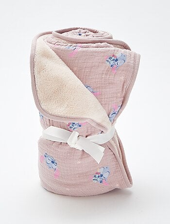 Coperta in cotone e pile 'Stitch'