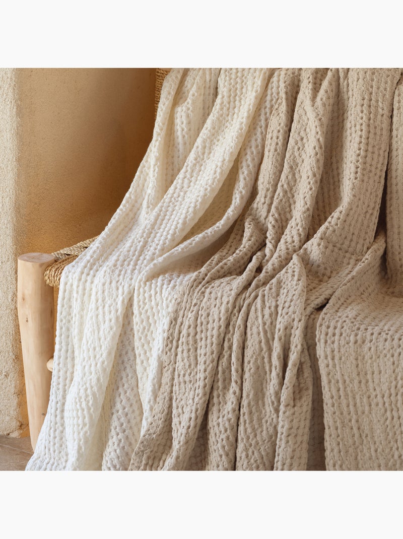 Coperta in cotone goffrato Verderame - Kiabi