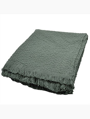 Coperta in cotone jacquard con motivo a goccia