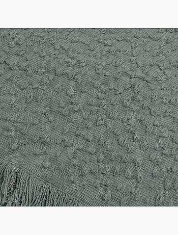 Coperta in cotone jacquard con motivo a goccia