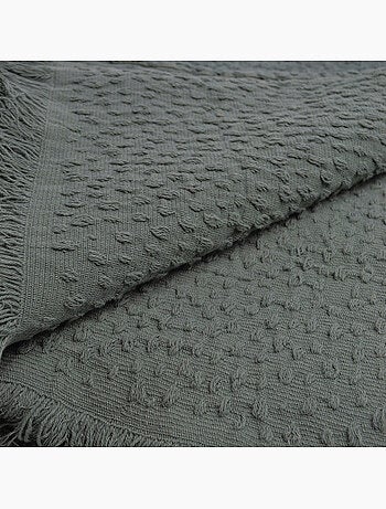 Coperta in cotone jacquard con motivo a goccia