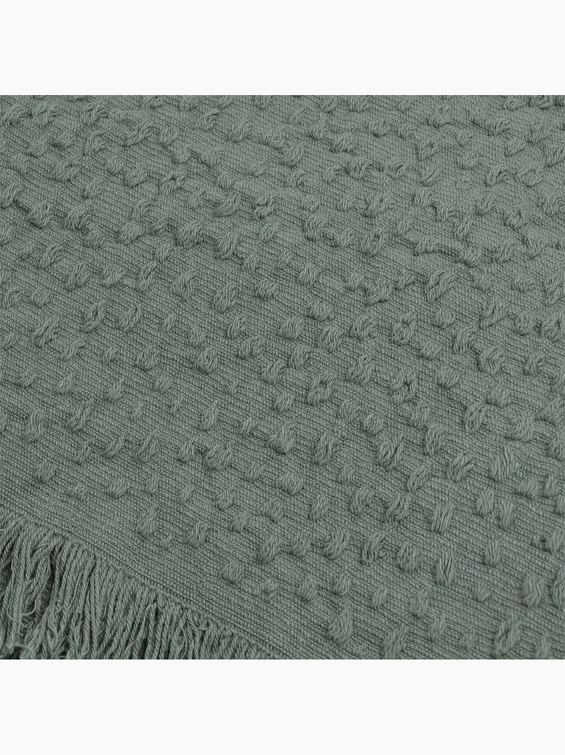 Coperta in cotone jacquard con motivo a goccia Cachi - Kiabi