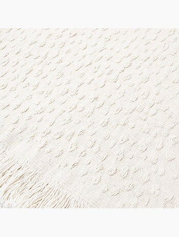 Coperta in cotone jacquard con motivo a goccia