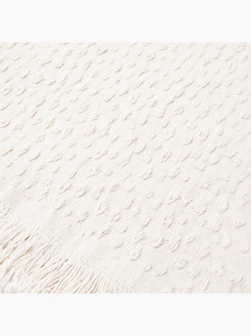 Coperta in cotone jacquard con motivo a goccia - Kiabi Coperta in cotone jacquard con motivo a goccia - Kiabi