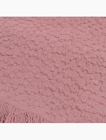 Coperta in cotone jacquard con motivo a goccia