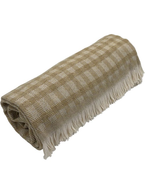 Coperta in cotone jacquard con motivo gingham - Kiabi Coperta in cotone jacquard con motivo gingham - Kiabi