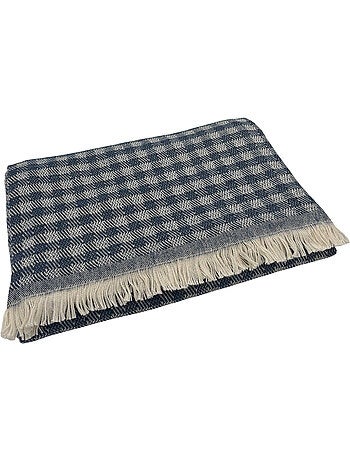 Coperta in cotone jacquard con motivo gingham