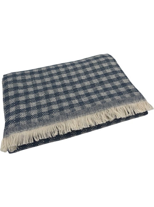 Coperta in cotone jacquard con motivo gingham - Kiabi Coperta in cotone jacquard con motivo gingham - Kiabi