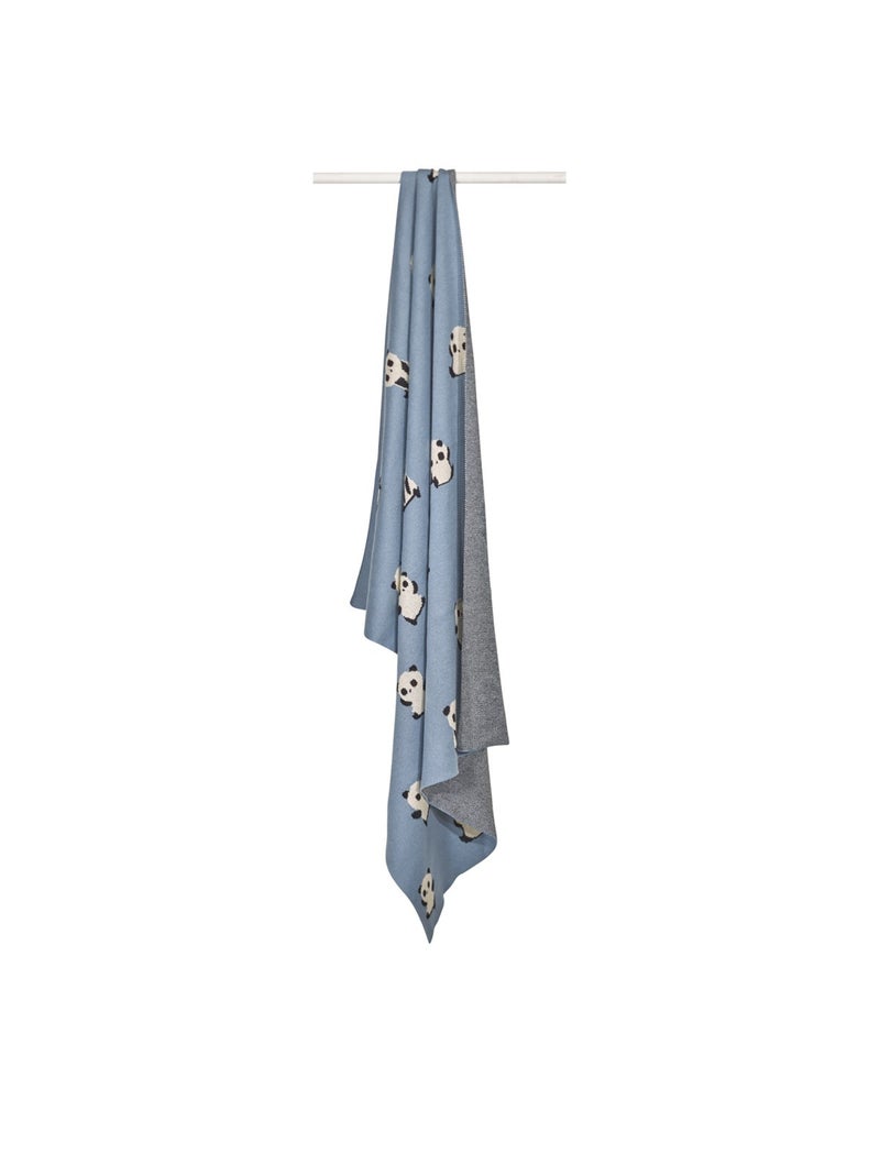 Coperta in cotone lavorato a - SAUTHON Blu - Kiabi