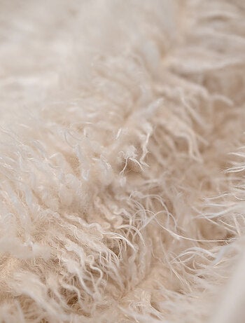 Coperta in finta pelliccia a pelo lungo