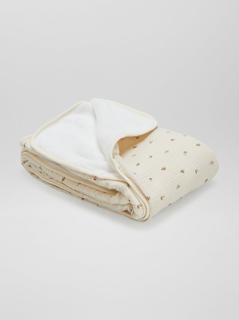 Coperta in garza di cotone BIANCO - Kiabi