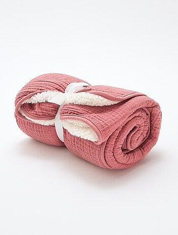 Coperta in garza di cotone e pile