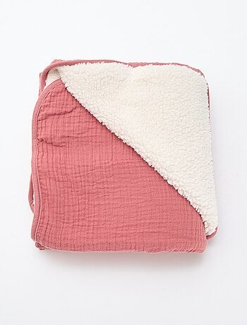 Coperta in garza di cotone e pile