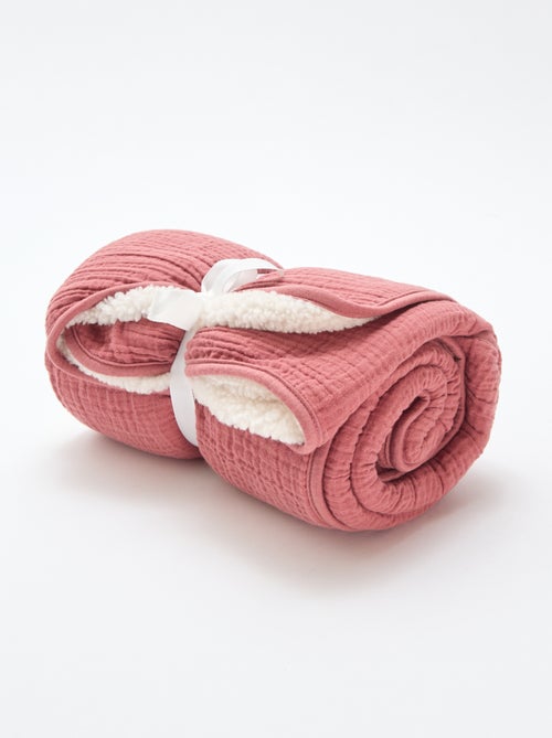 Coperta in garza di cotone e pile - Kiabi