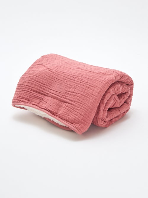 Coperta in garza di cotone e pile - Kiabi