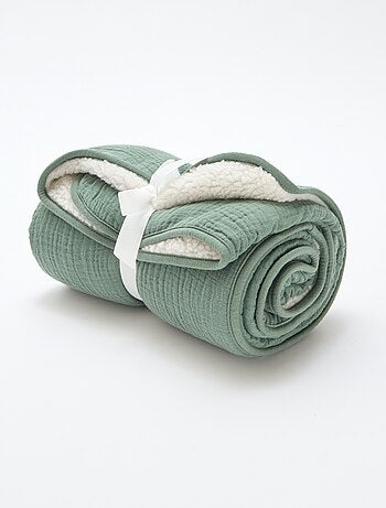 Coperta in garza di cotone e pile