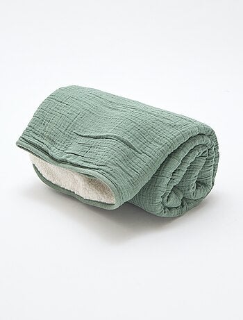 Coperta in garza di cotone e pile