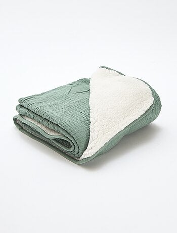 Coperta in garza di cotone e pile