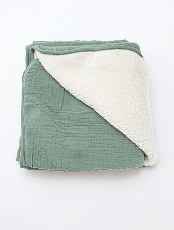 Coperta in garza di cotone e pile