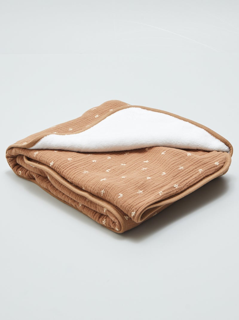 Coperta in garza di cotone MARRONE - Kiabi