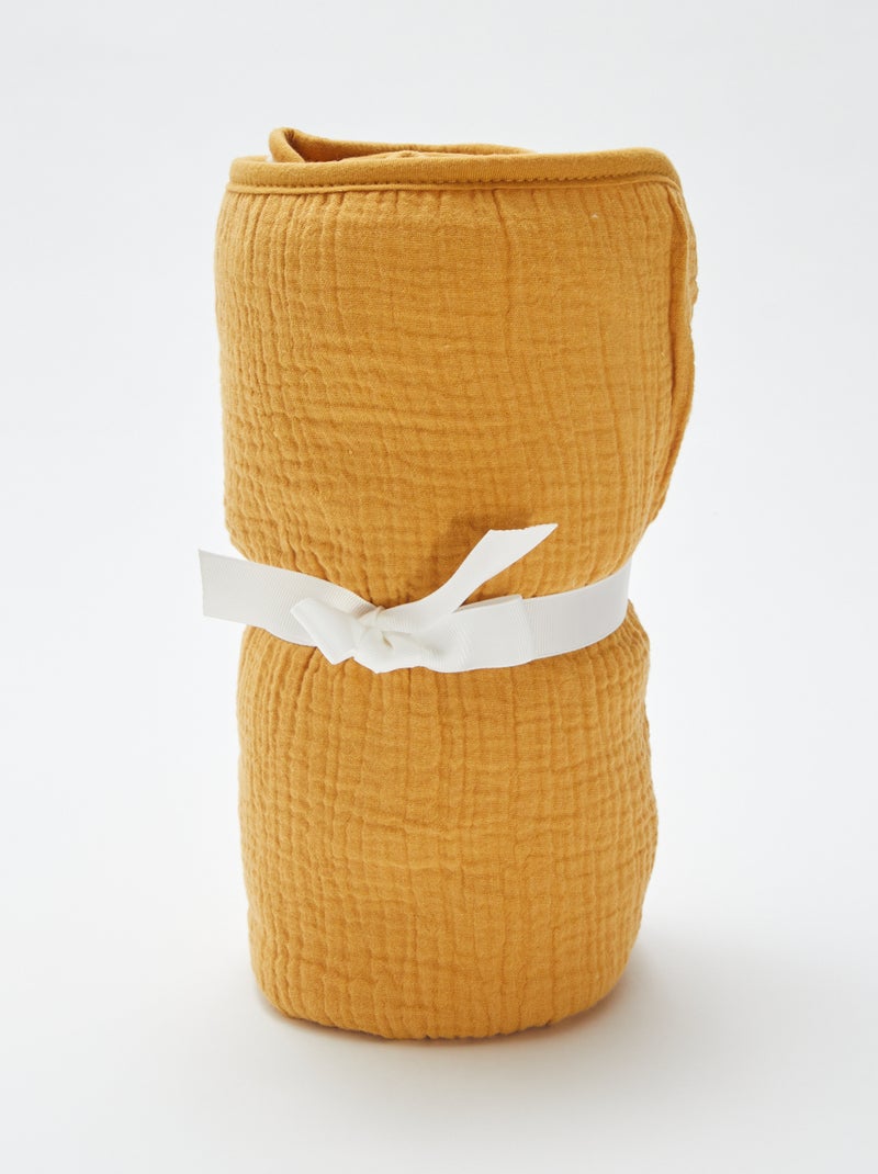 Coperta in garza di cotone quadrato neonato in garza di cotone BEIGE - Kiabi