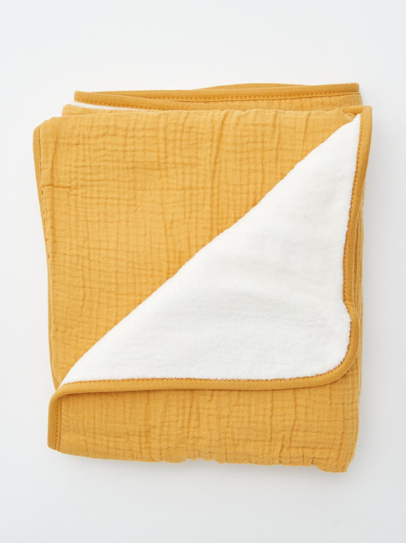 Coperta in garza di cotone quadrato neonato in garza di cotone BEIGE - Kiabi