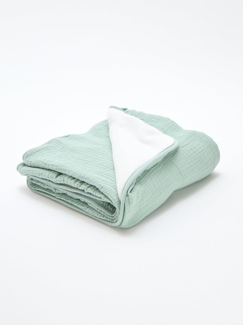 Coperta in garza di cotone quadrato neonato in garza di cotone Blu - Kiabi